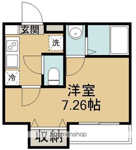 北坂戸ヒルズ(1K/1階)の間取り写真