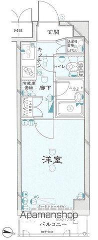ルーブル都立大学2(1K/2階)の間取り写真
