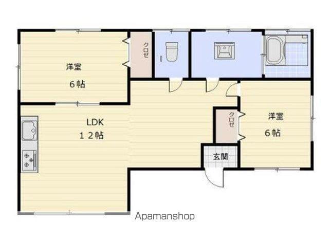 鹿島線 延方駅 徒歩14分 1階建 築22年(2LDK)の間取り写真