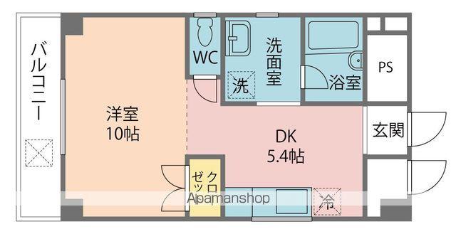 ロイヤルハイツ栄町(1DK/1階)の間取り写真