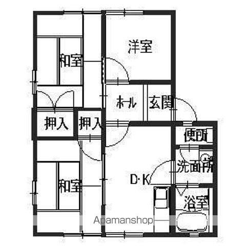 ディアス寿里(3DK/1階)の間取り写真
