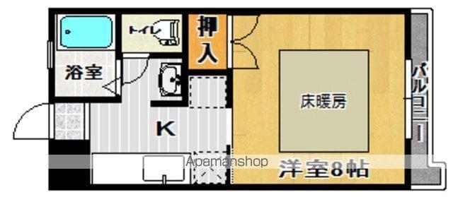 ドゥ・カンパーニュ(1K/1階)の間取り写真