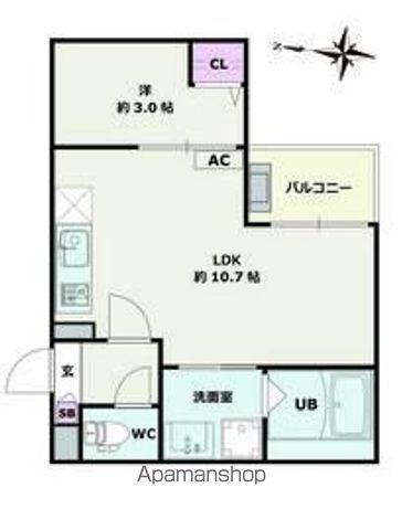 JACK SHINKAIⅢ(1LDK/3階)の間取り写真