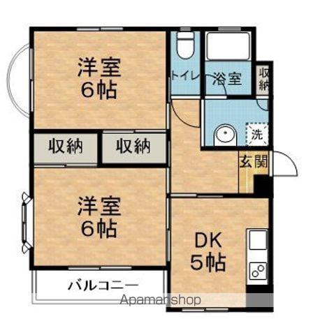細井マンションB(2DK/3階)の間取り写真