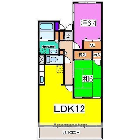 ペルージア(2LDK/2階)の間取り写真