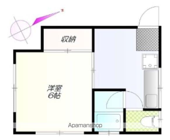 メゾン睦(1K/2階)の間取り写真