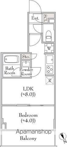 ルミーク関内(1LDK/2階)の間取り写真