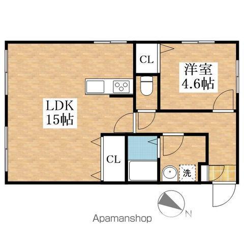 エクシブⅢ(1LDK/2階)の間取り写真