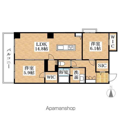 セリシール ビジュ(2LDK/2階)の間取り写真