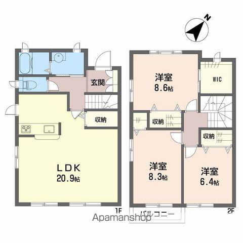 グランシティ萌 B棟(3LDK)の間取り写真