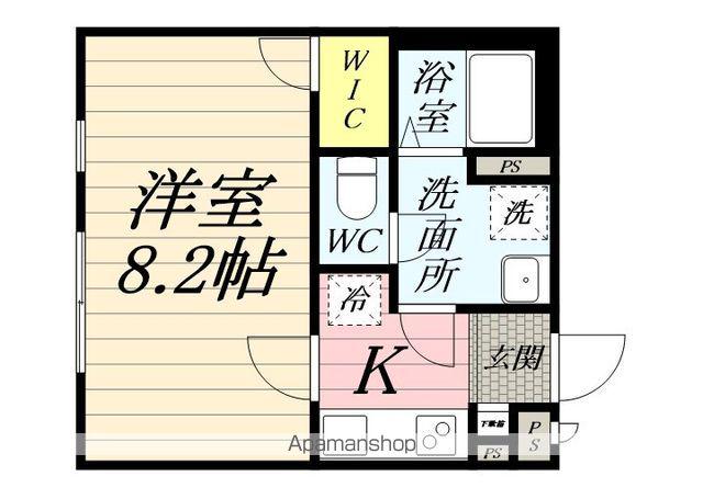 IXO川崎小田栄(1K/1階)の間取り写真