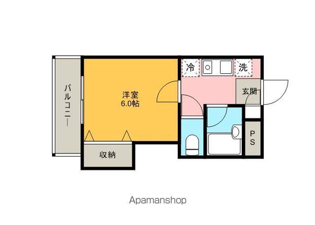 トーワマンション(1K/2階)の間取り写真