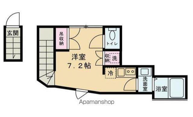 ピッコロッカ 新小岩(1K/2階)の間取り写真