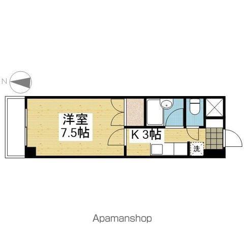 ベルメゾン久万の台(1K/4階)の間取り写真