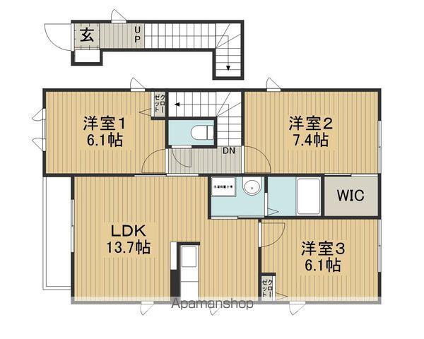 クレスト上の原(3LDK/2階)の間取り写真