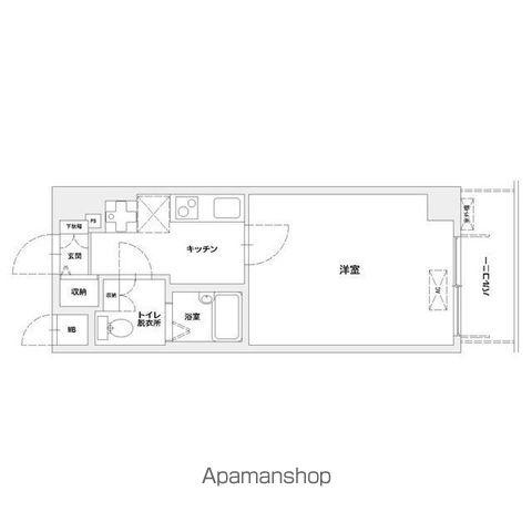 LUMINOUS浅草橋駅前(1K/3階)の間取り写真