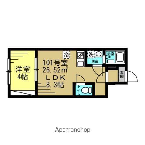 メゾン トールモンド八千代中央(1LDK/1階)の間取り写真