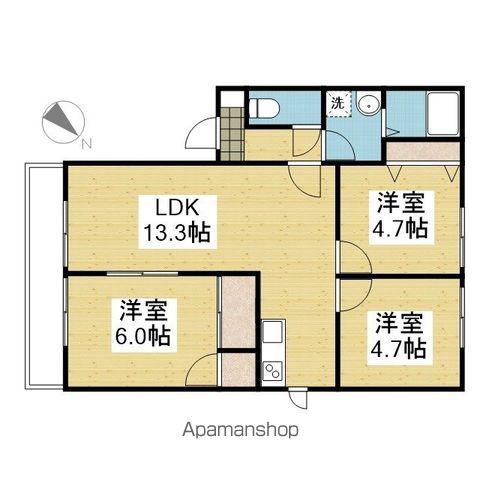 ディアスカネキA棟(3LDK/2階)の間取り写真