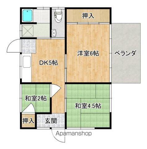 可部線 七軒茶屋駅 徒歩6分 1階建 築59年(3K)の間取り写真