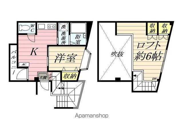 フェリス・エントゥラダ(1K/3階)の間取り写真