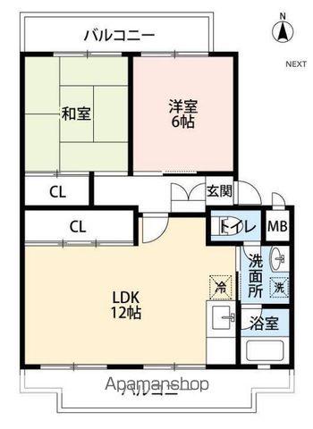 パークシティ白扇1号棟(2LDK/3階)の間取り写真