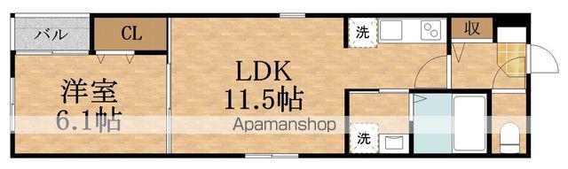 GLANZ KAMISHINJOU(1LDK/3階)の間取り写真