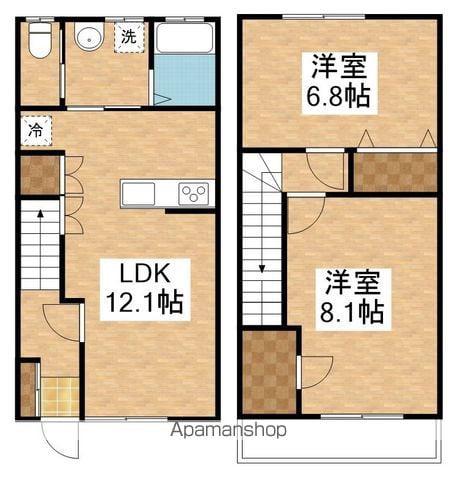 エトワール江南(2LDK)の間取り写真