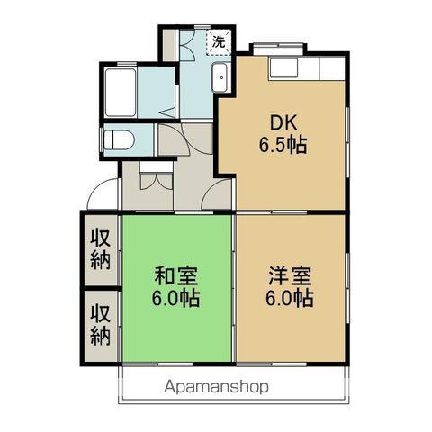 コーポ西浦(2DK/2階)の間取り写真