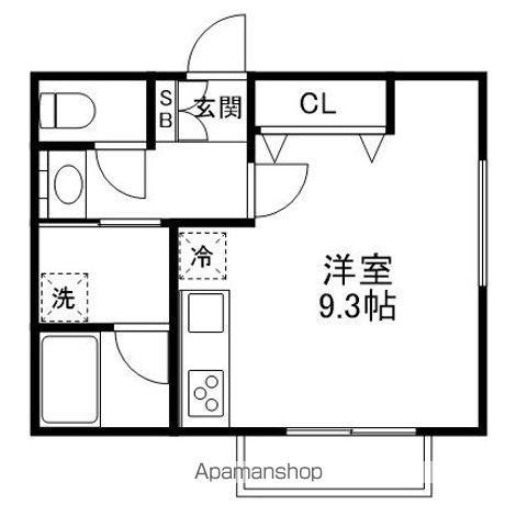 ARC八千代台(ワンルーム/1階)の間取り写真
