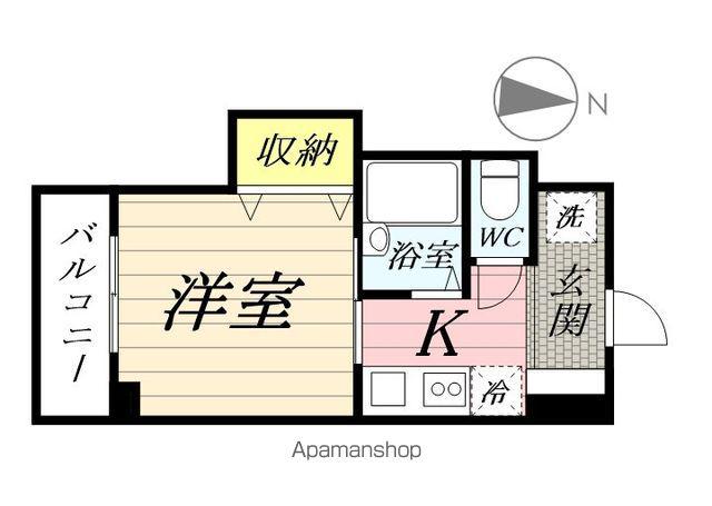 サンユービル(1K/4階)の間取り写真