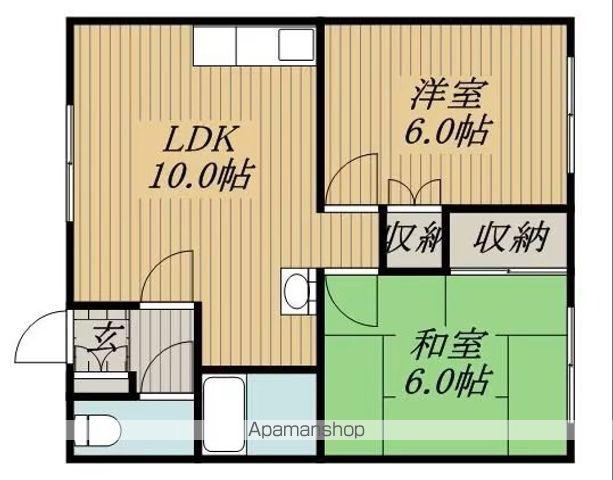 パステルハイム25(2LDK/2階)の間取り写真