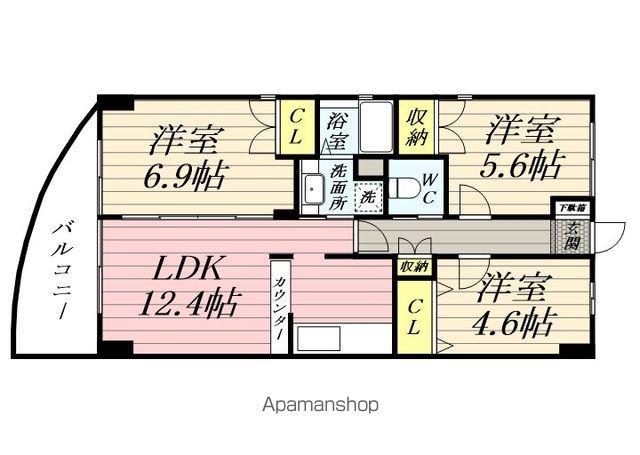 キュービックフォレスト1(3LDK/2階)の間取り写真