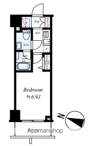 グロース横浜阪東橋(1K/10階)の間取り写真