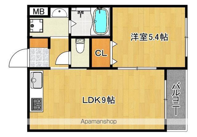 橋野マンションⅡ(1LDK/1階)の間取り写真