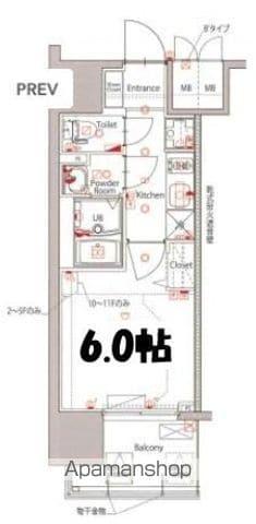 MAXIV新栄(1K/2階)の間取り写真
