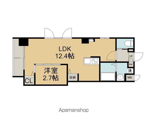 シエルエックス(1LDK/5階)の間取り写真
