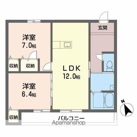 ベレオ黒田(2LDK/3階)の間取り写真