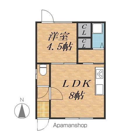 サークルテラス(1LDK/2階)の間取り写真