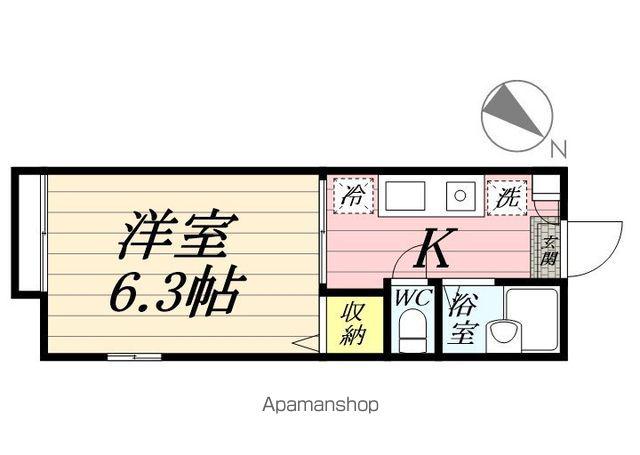 ローバンス戸塚(1K/1階)の間取り写真