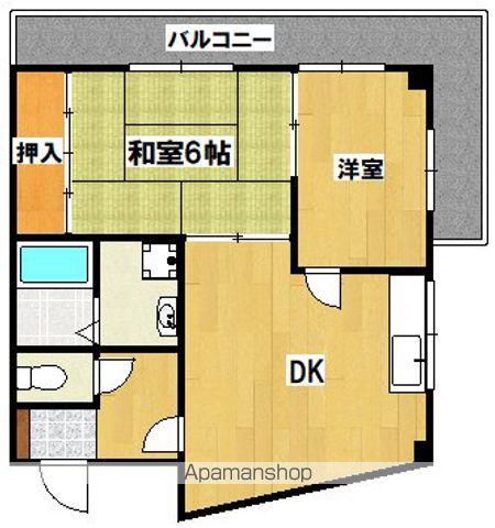 メゾンイングスあびこ(2DK/2階)の間取り写真