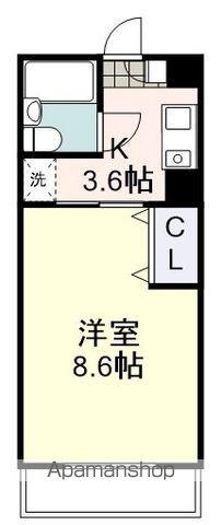 セイントフローレンスⅡ(1K/1階)の間取り写真