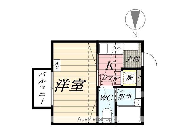 クレールⅠ(1K/2階)の間取り写真