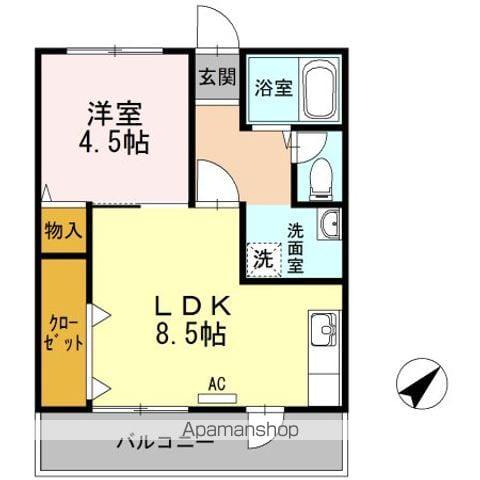 カーサヴェンティ(1LDK/1階)の間取り写真