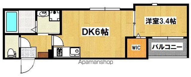 ハーモニーテラス住吉2(1DK/2階)の間取り写真