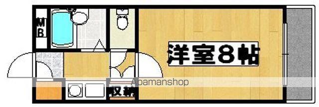 フォンティーヌ南三国ヶ丘(1K/1階)の間取り写真