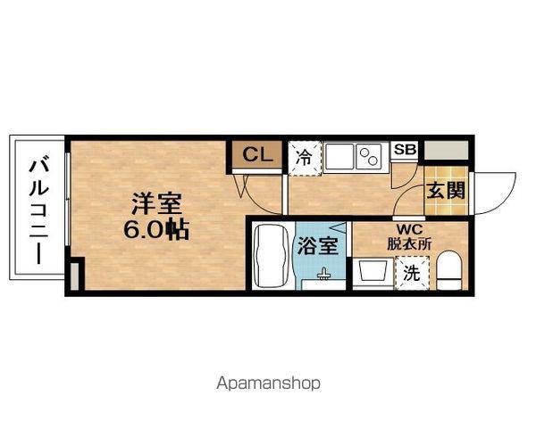GRANDLOIREKAMISHINJO(1K/2階)の間取り写真