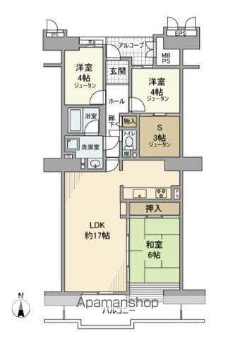 光が丘パークタウン南通六番街(3SLDK/2階)の間取り写真