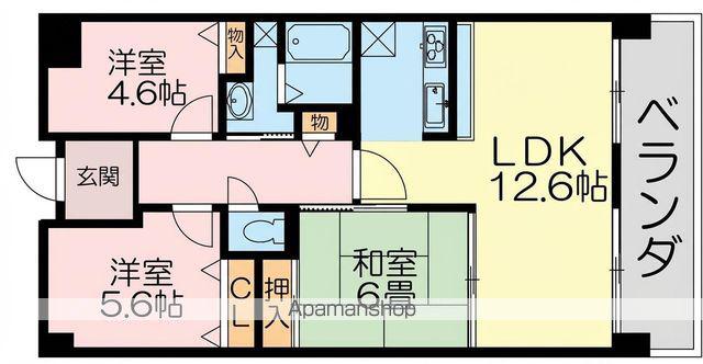シティオ大津石山(3LDK/5階)の間取り写真