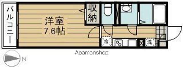 アウラ武蔵浦和(1K/2階)の間取り写真