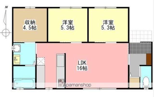 ラファール(2SLDK/1階)の間取り写真